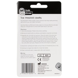 Foto 3 | Comb Ezy Dose Kids Para Piojos Y Huevos De Acero Inoxidable Paquete De 2 - Venta Internacional.