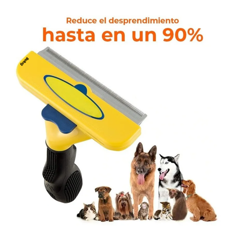 Foto 4 pulgar | Cepillo Peine Deslanador Removedor Pelo Perro Belug  Amarillo Negro