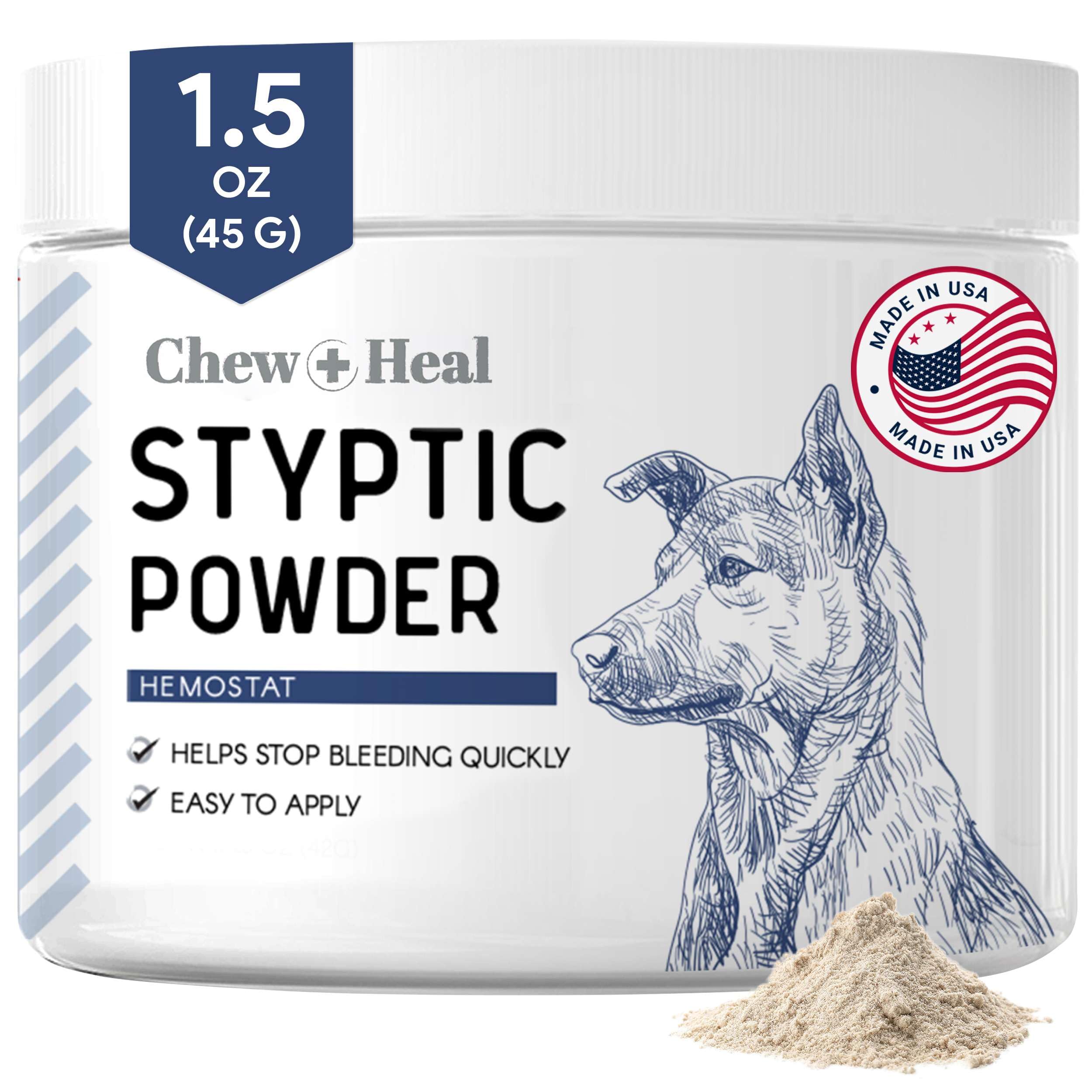 Foto 2 pulgar | Polvo Astringente Chew + Heal Labs Para Perros Y Gatos  45 Ml - Venta Internacional.