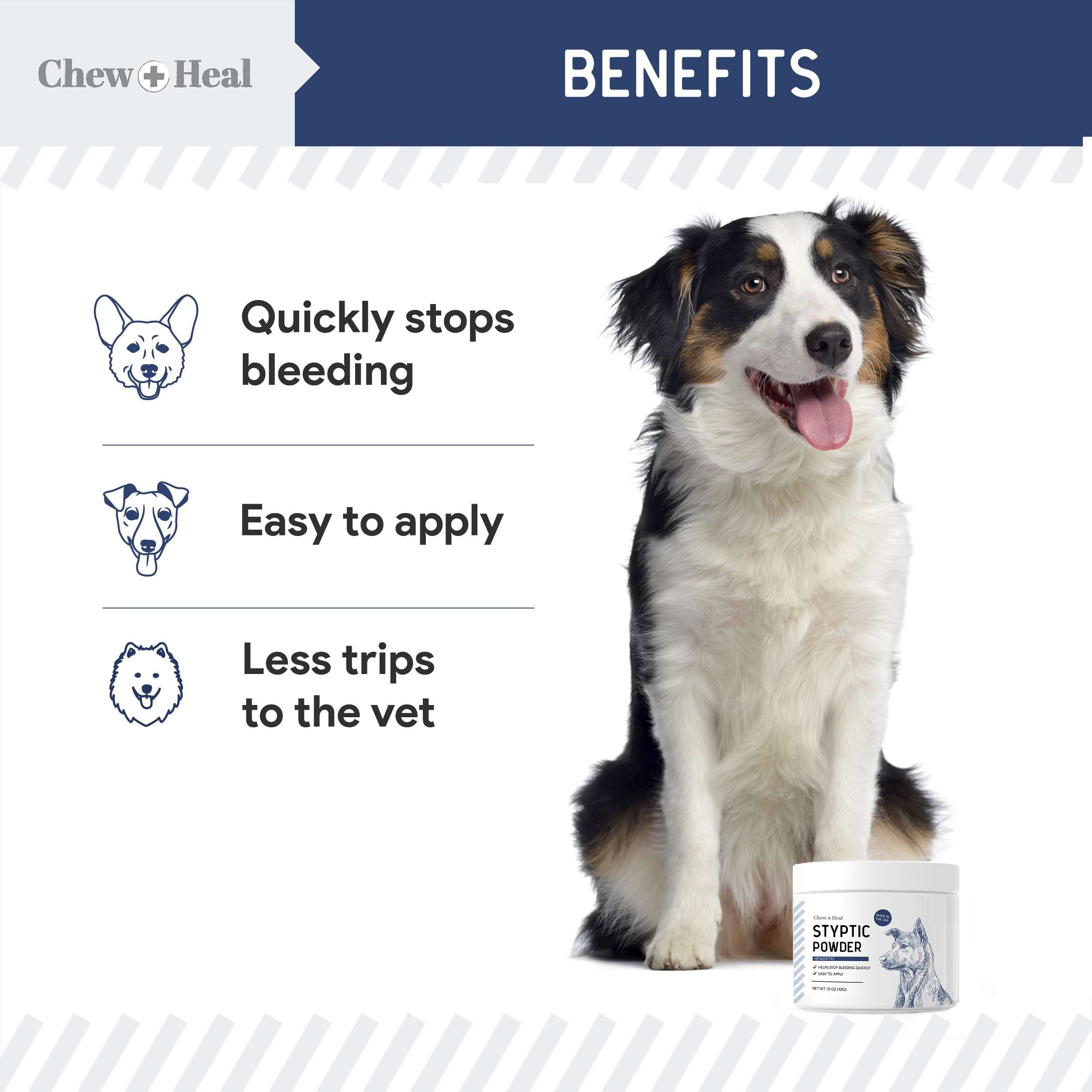Foto 4 pulgar | Polvo Astringente Chew + Heal Labs Para Perros Y Gatos  45 Ml - Venta Internacional.