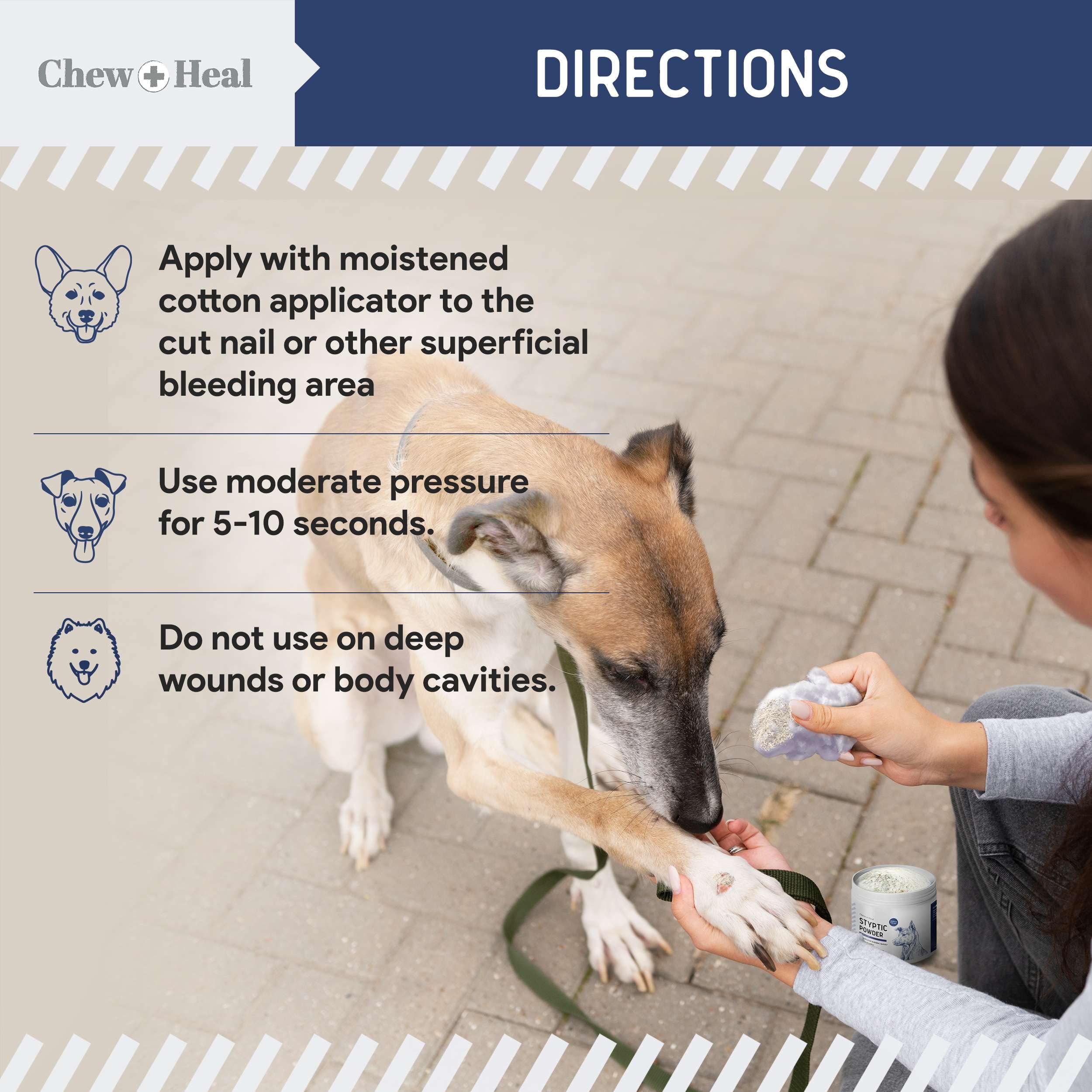 Foto 6 | Polvo Astringente Chew + Heal Labs Para Perros Y Gatos  45 Ml - Venta Internacional.
