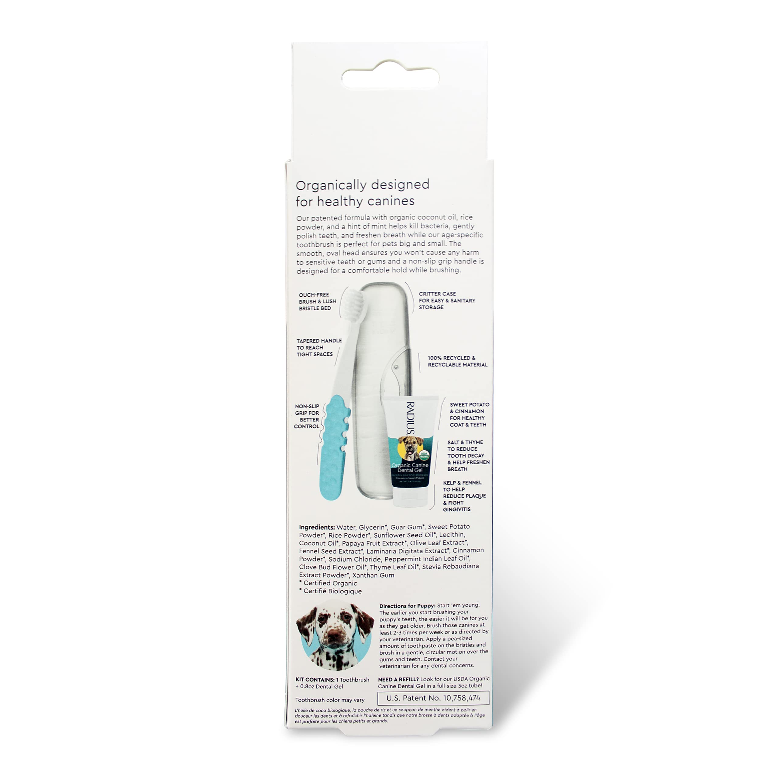 Foto 7 pulgar | Puppy Dental Kit Radius - Cepillo De Dientes Orgánico Y Pasta De Dientes De 24 Ml - Venta Internacional.
