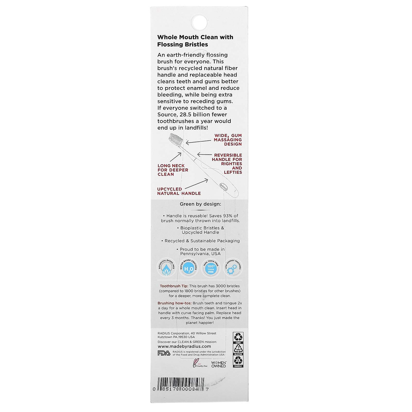 Foto 3 pulgar | Cepillo De Dientes Radius Source Floss Super Soft 1 Unidad - Venta Internacional.