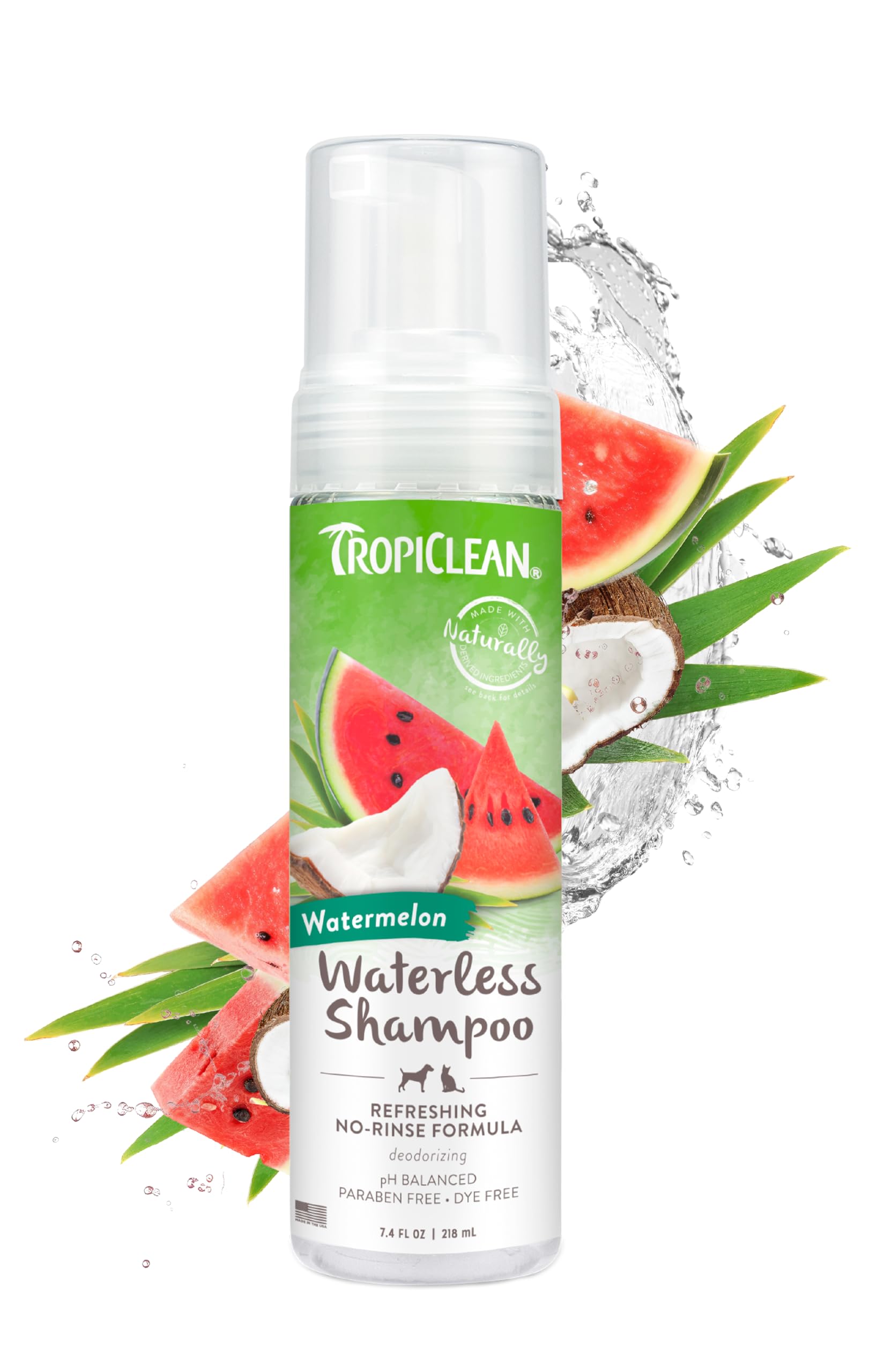 Foto 2 pulgar | Champú Sin Agua Tropiclean Watermelon Para Perros Y Gatos, 220 Ml - Venta Internacional.