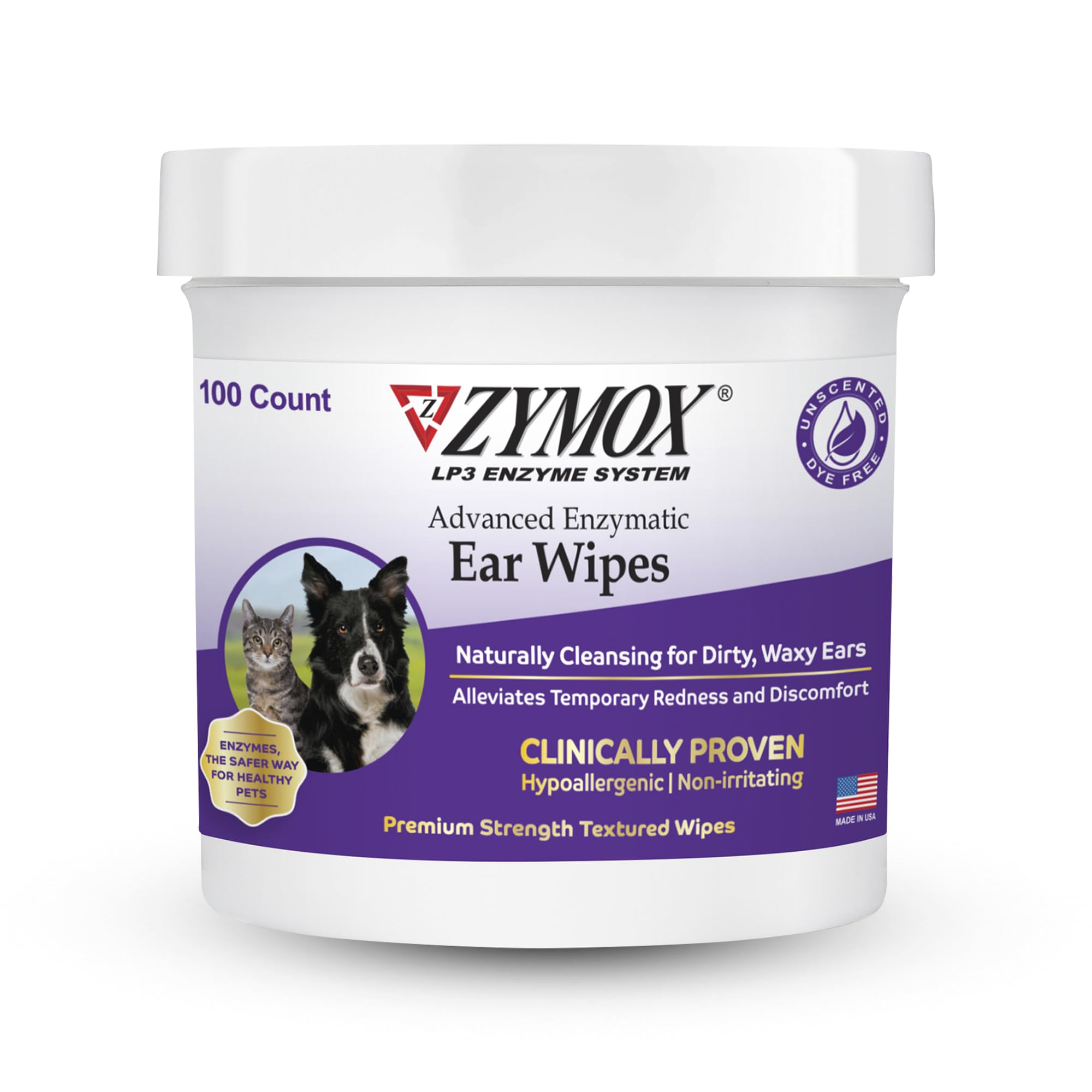 Foto 2 pulgar | Toallitas Zymox Advanced Enzymatic Para Perros Y Gatos, 100 Unidades - Venta Internacional.