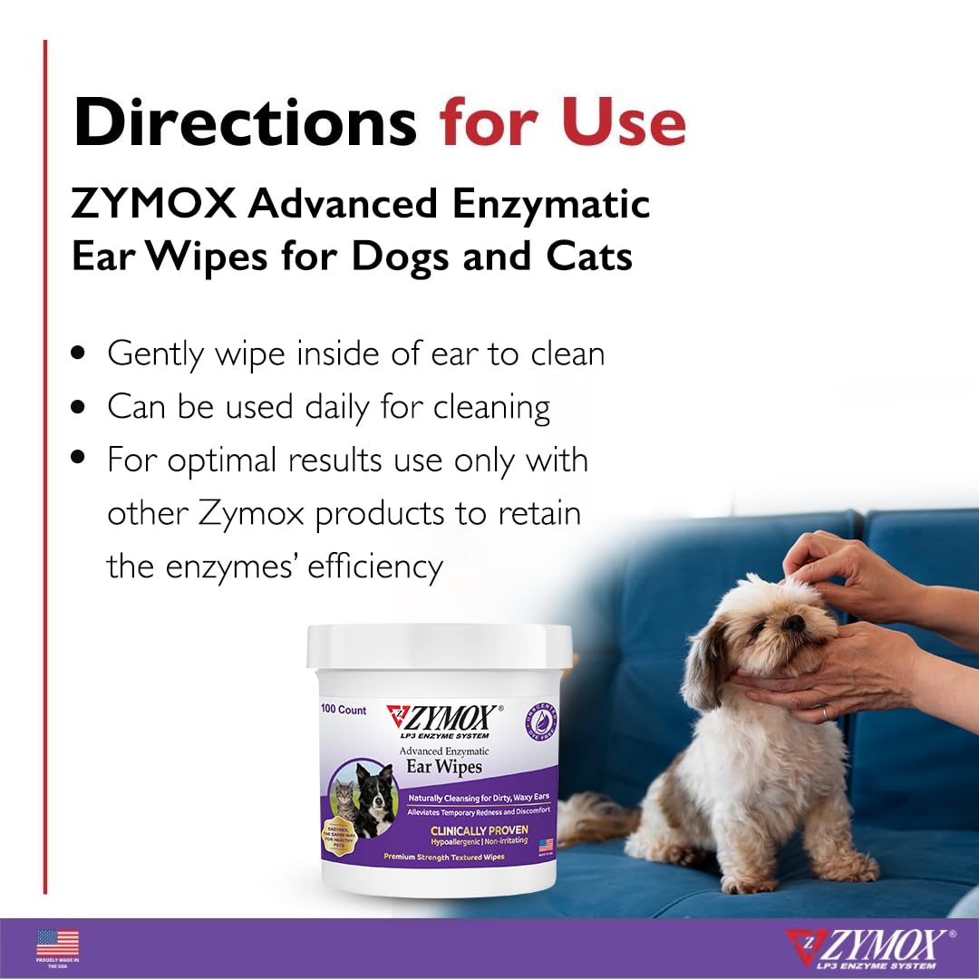 Foto 4 pulgar | Toallitas Zymox Advanced Enzymatic Para Perros Y Gatos, 100 Unidades - Venta Internacional.