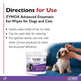 Foto 3 | Toallitas Zymox Advanced Enzymatic Para Perros Y Gatos, 100 Unidades - Venta Internacional.