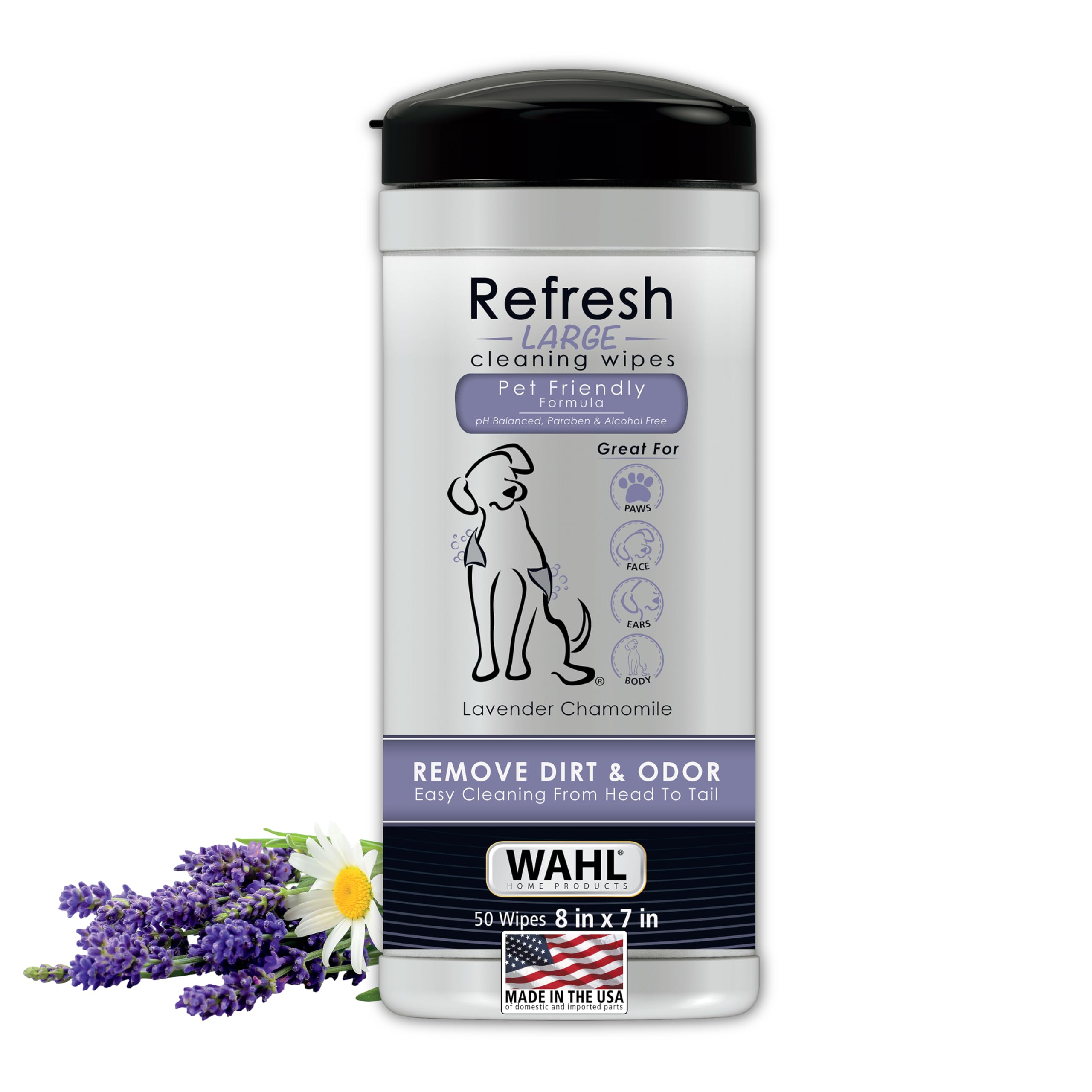 Toallitas Limpiadoras Wahl Pet Refresh Lavender Para Todas Las Razas De Perros - Venta Internacional.