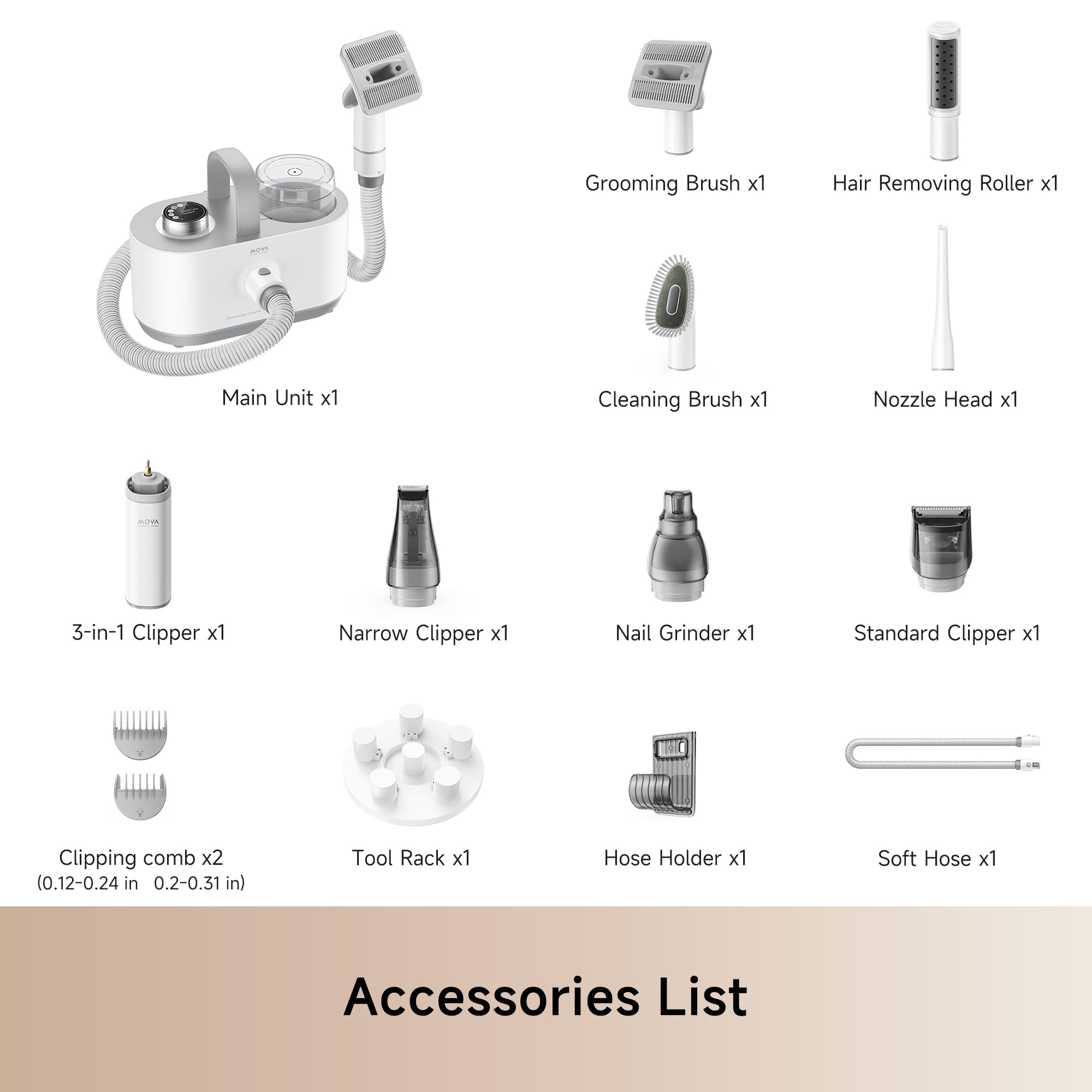 Foto 8 pulgar | Aspiradora De Aseo Para Perros Mova G1 Pro Grooming Kit Con Cortapelos Para Mascotas - Venta Internacional.