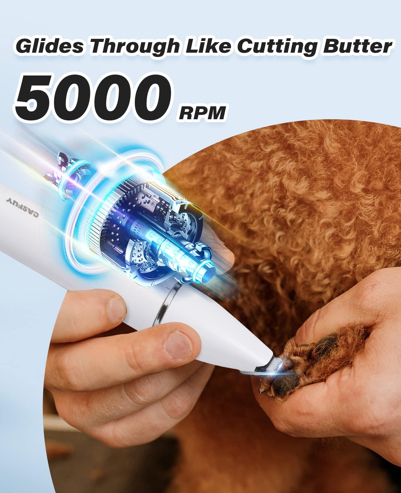 Foto 4 pulgar | Recortadora De Patas Casfuy Inalámbrica Para Perros Con Doble Cuchilla Recargable Por Usb - Venta Internacional.