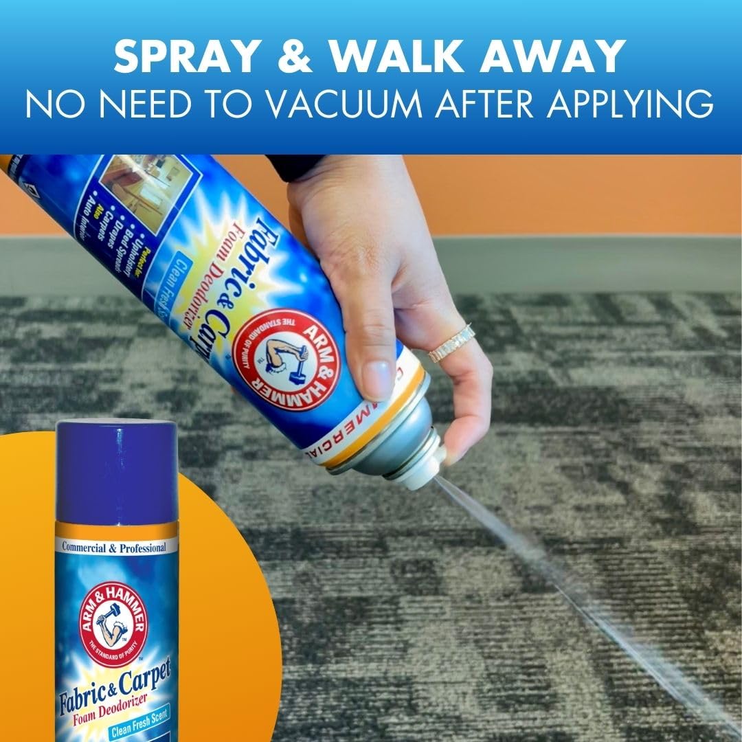 Foto 5 pulgar | Desodorizante De Espuma Para Tela Y Alfombra Arm & Hammer, 450 Ml X 8 - Venta Internacional.