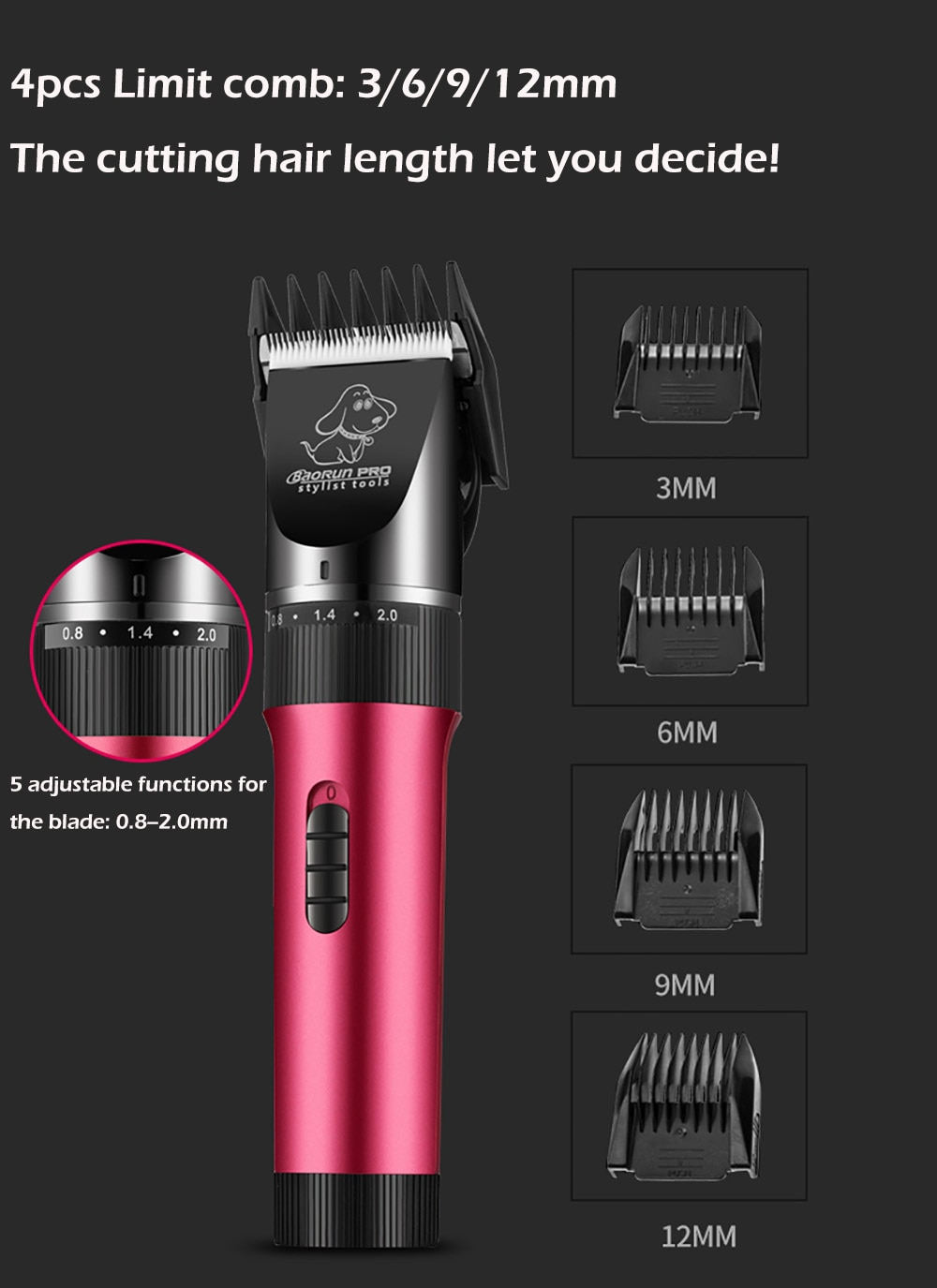 Foto 4 pulgar | Cortadora De Pelo Eléctrica Recargable Para Mascotas Para Gatos Y Perros - Venta Internacional.