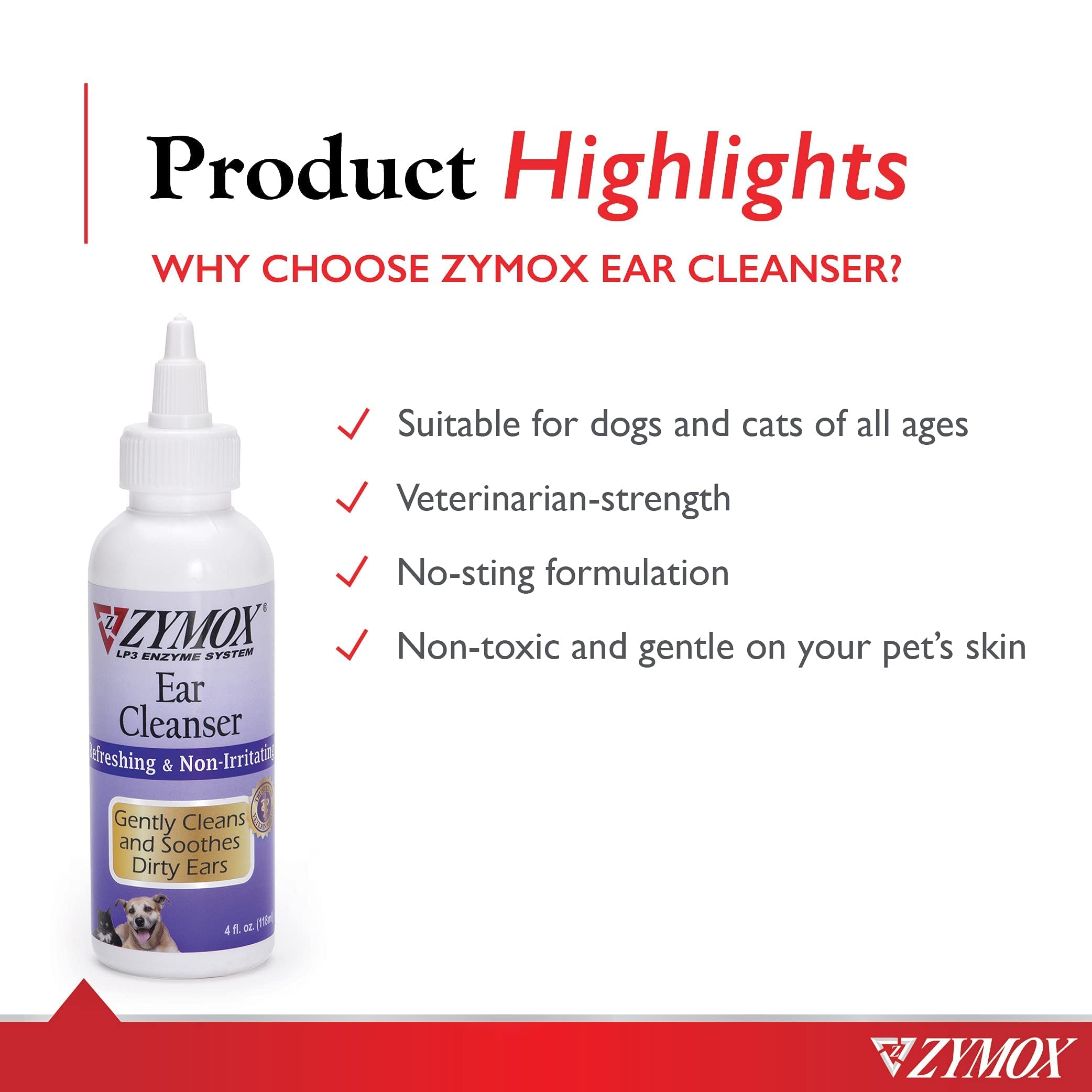 Foto 4 pulgar | Solución Limpiadora De Oídos Zymox Para Perros Y Gatos 120 Ml - Venta Internacional.