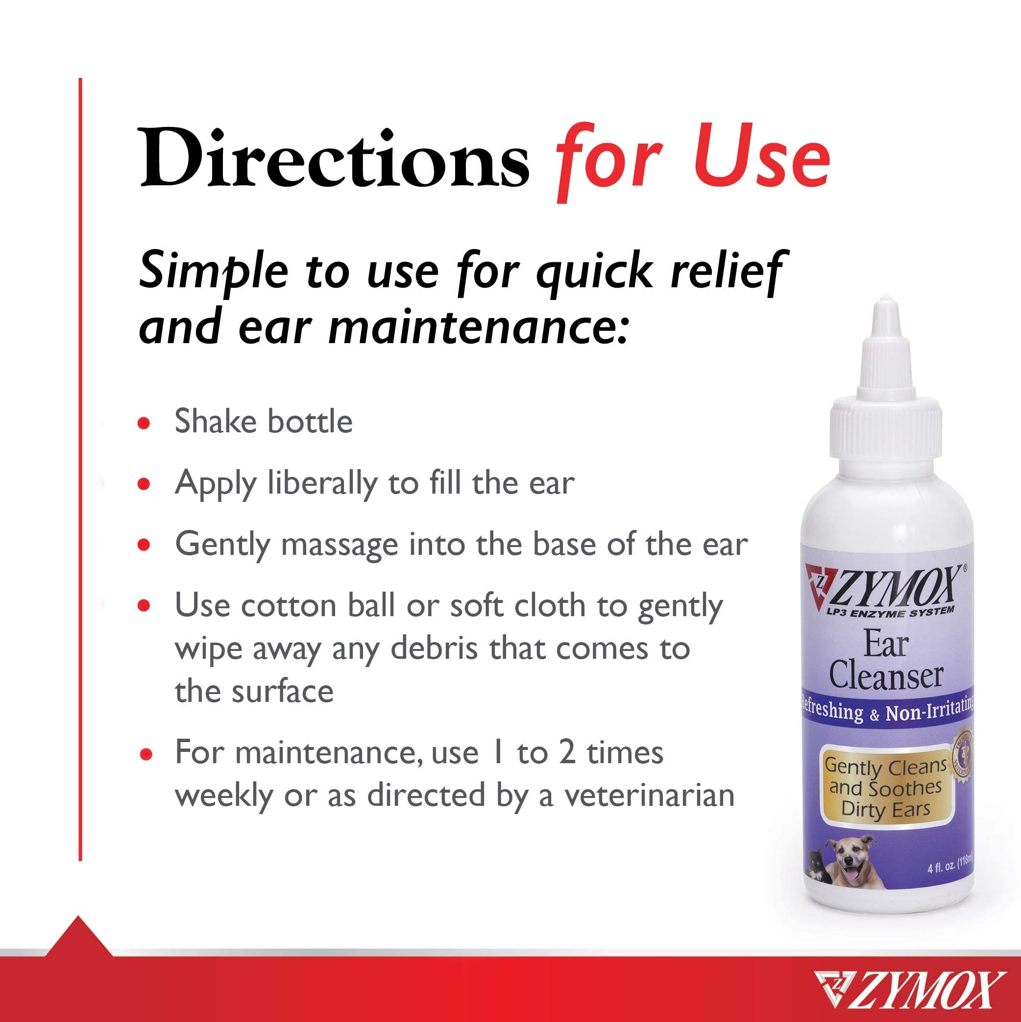 Foto 7 pulgar | Solución Limpiadora De Oídos Zymox Para Perros Y Gatos 120 Ml - Venta Internacional.
