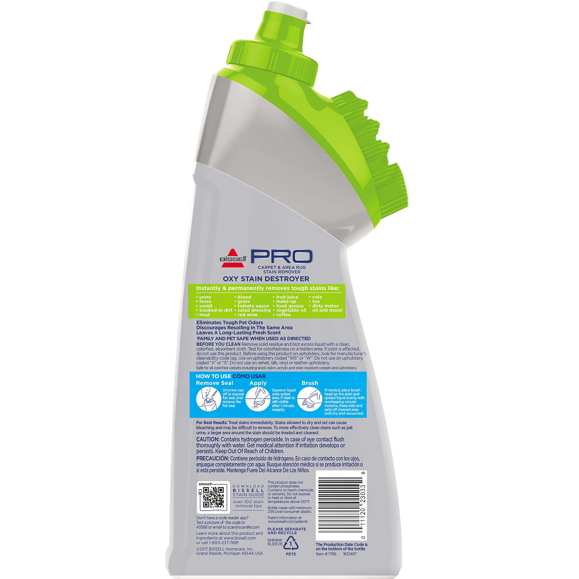 Foto 3 pulgar | Limpiador Antimanchas Bissell Pro Oxy Pet Con Cabezal De Cepillo - Venta Internacional.