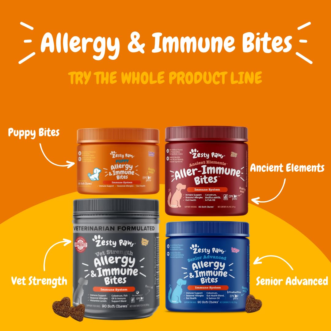 Foto 5 | Probióticos Para Aliviar La Alergia En Perros, Masticables, Zesty Paws, Que Pican La Piel - Venta Internacional.