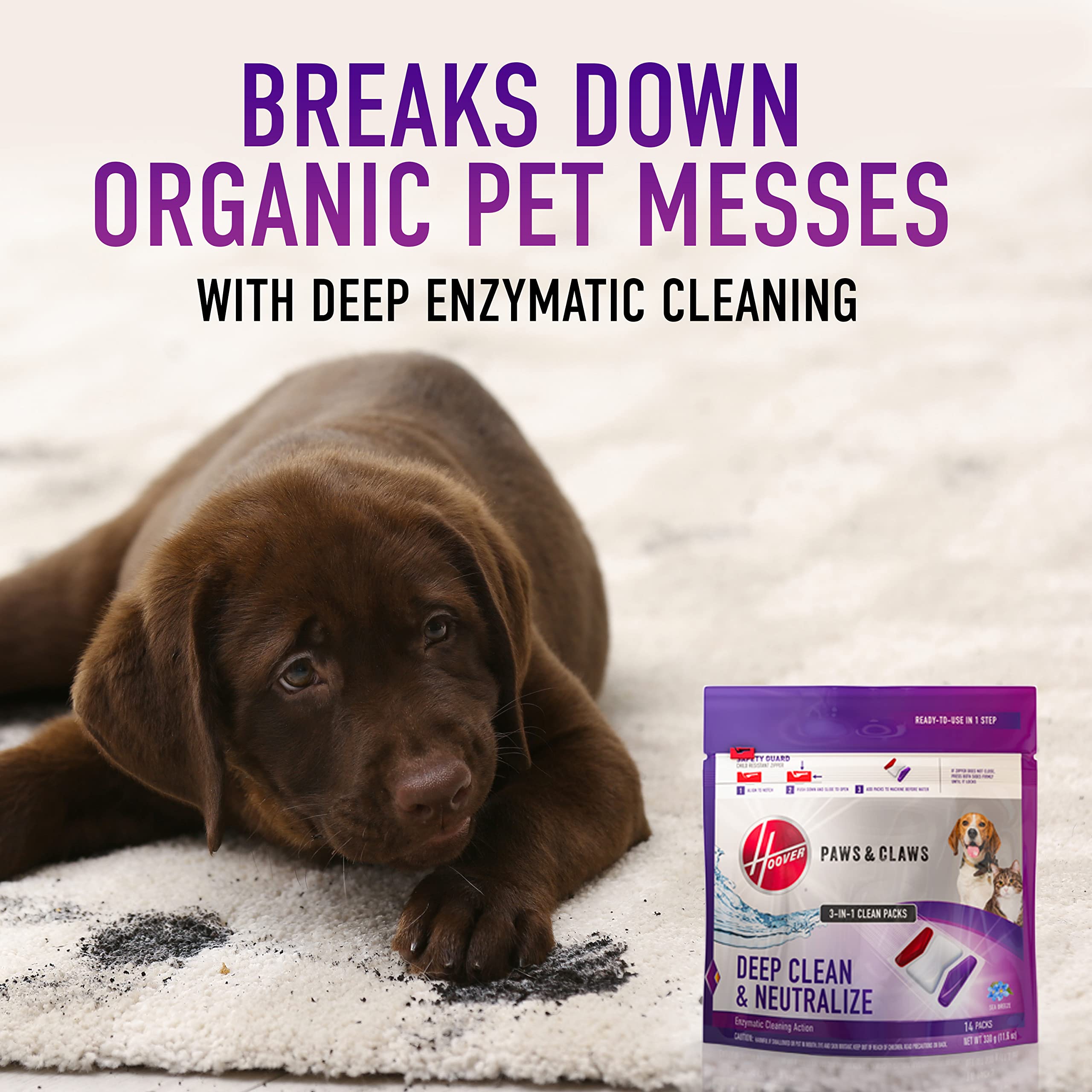 Foto 8 pulgar | Solución De Limpieza De Alfombras Hoover Paws & Claws Clean Packs - Venta Internacional.