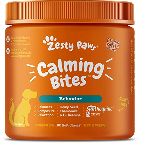 Foto 2 pulgar | Dog Calming Bites Zesty Paws Stress Relief 90 Masticables Blandos - Venta Internacional.