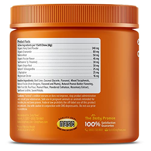 Foto 5 pulgar | Dog Calming Bites Zesty Paws Stress Relief 90 Masticables Blandos - Venta Internacional.