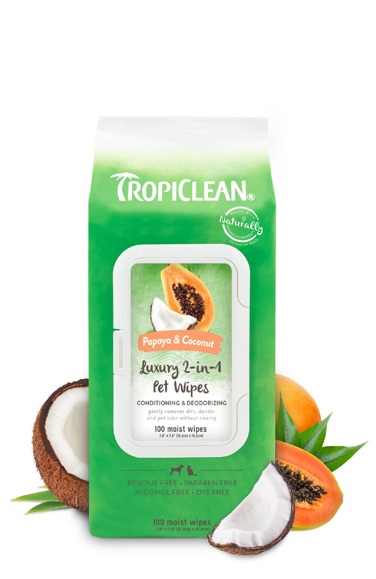 Foto 2 pulgar | Toallitas Para Perros Tropiclean De Limpieza Profunda Con Papaya Y Coco, 100 Unidades - Venta Internacional.