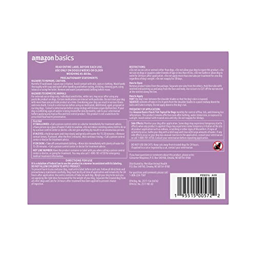 Foto 4 pulgar | Tratamiento Antipulgas Y Garrapatas Para Perros Amazon Basics, Tamaño Grande, 20-40 Kg - Venta Internacional.