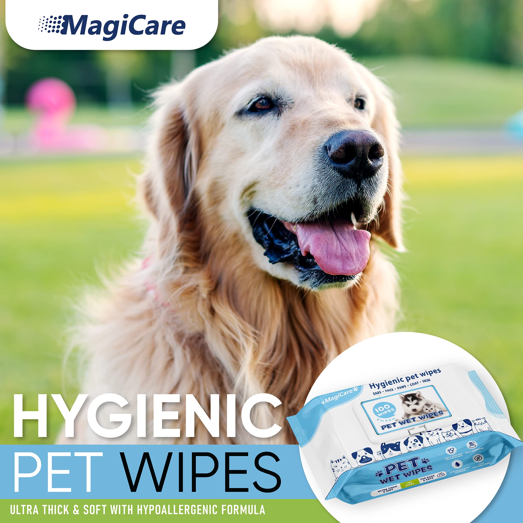 Foto 3 pulgar | Toallitas Para Mascotas Magicare, 100 Unidades, Para Perros Y Gatos, Sin Perfume - Venta Internacional.