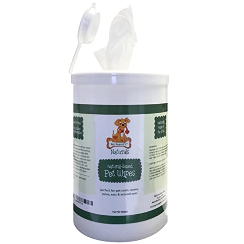 Mr. Peanut's Naturals Toallita Para Mascotas 100% A Base De Plantas, Sin Perfume - Venta Internacional.