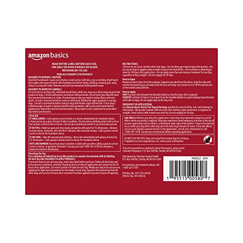 Foto 4 pulgar | Tratamiento Antipulgas Y Garrapatas Para Perros Amazon Basics Xl - Venta Internacional.