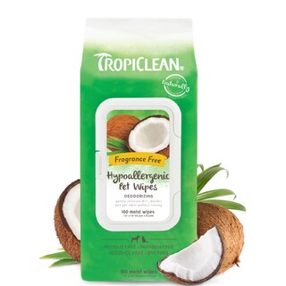 Foto 1 | Toallitas Húmedas para Perros Tropiclean Hipoalergénicas para Patas y Glúteos 100 Unidades - Venta Internacional