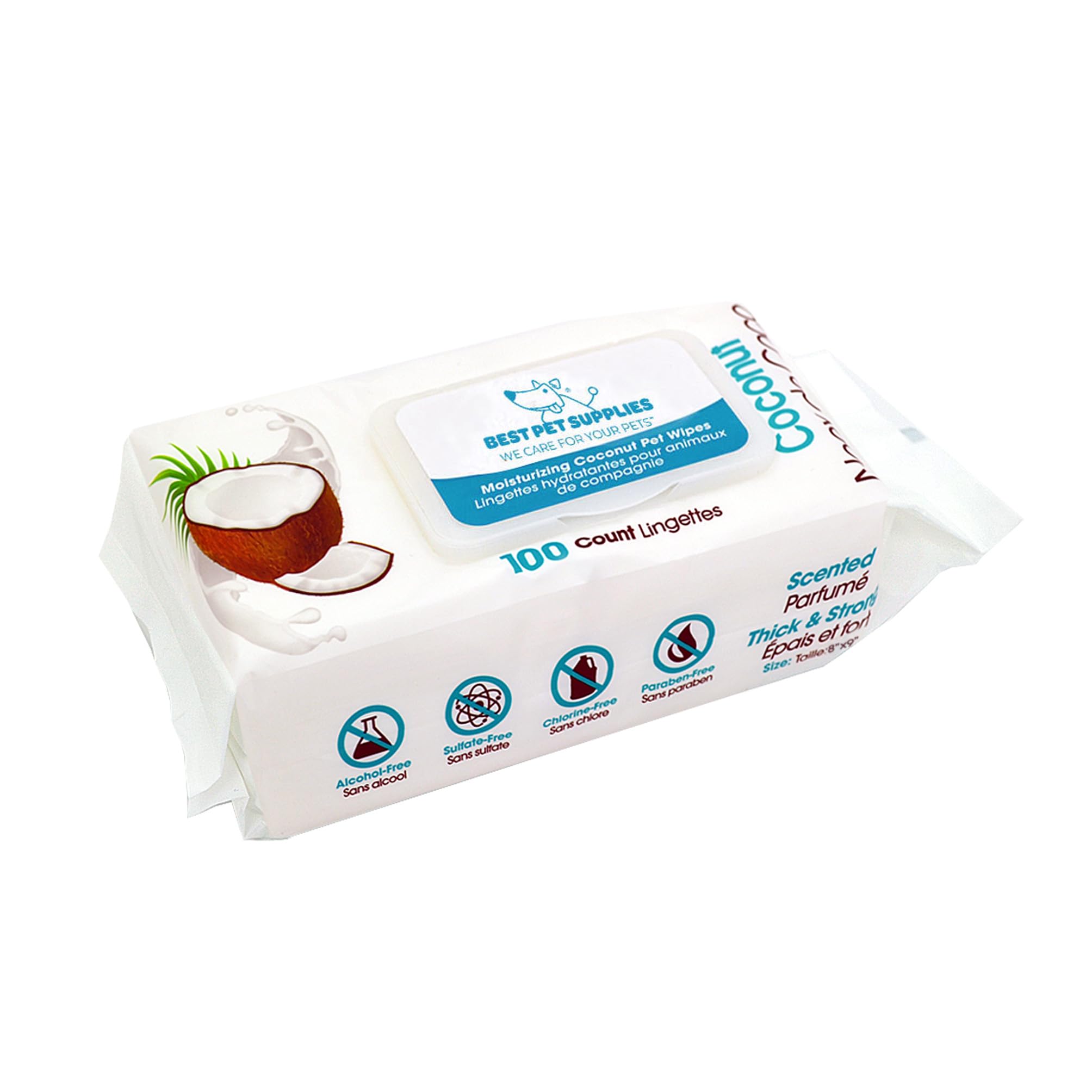 Foto 1 | Toallitas De Aseo Para Mascotas Best Pet Supplies, 8 X 9 Cm, Paquete De 100 Unidades Para Perros Y Gatos - Venta