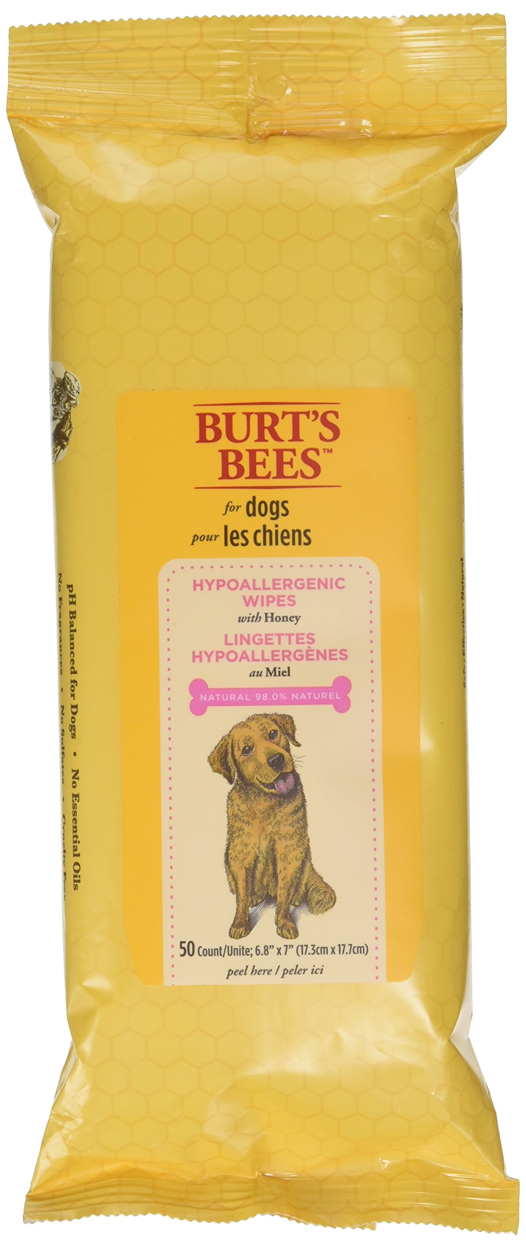 Foto 2 pulgar | Toallitas Para Perros Burt's Bees, Totalmente Naturales, Hipoalergénicas, 50 Unidades - Venta Internacional.