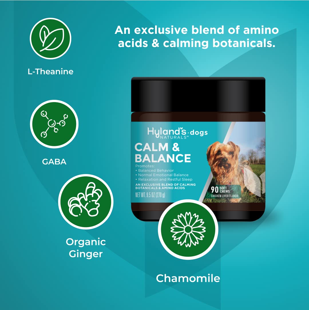 Foto 4 pulgar | Suplemento Hyland's Calm & Balance For Dogs 90 Soft Chews - Venta Internacional.