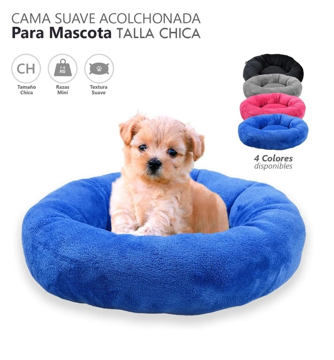 Foto 4 pulgar | Cama Cojín para Perro Fancy Pets color Beige