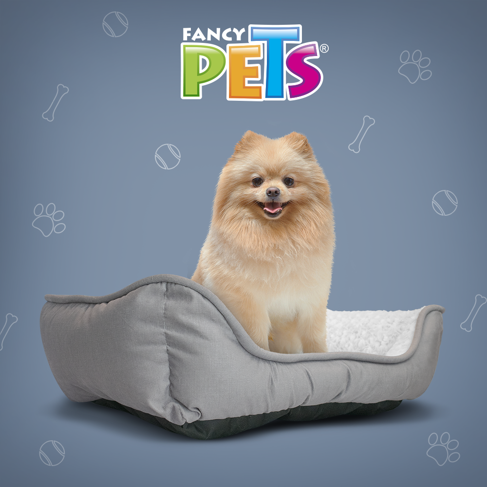 Foto 4 pulgar | Cama de Peluche para Mascotas Fancy Pets color Gris con Blanco