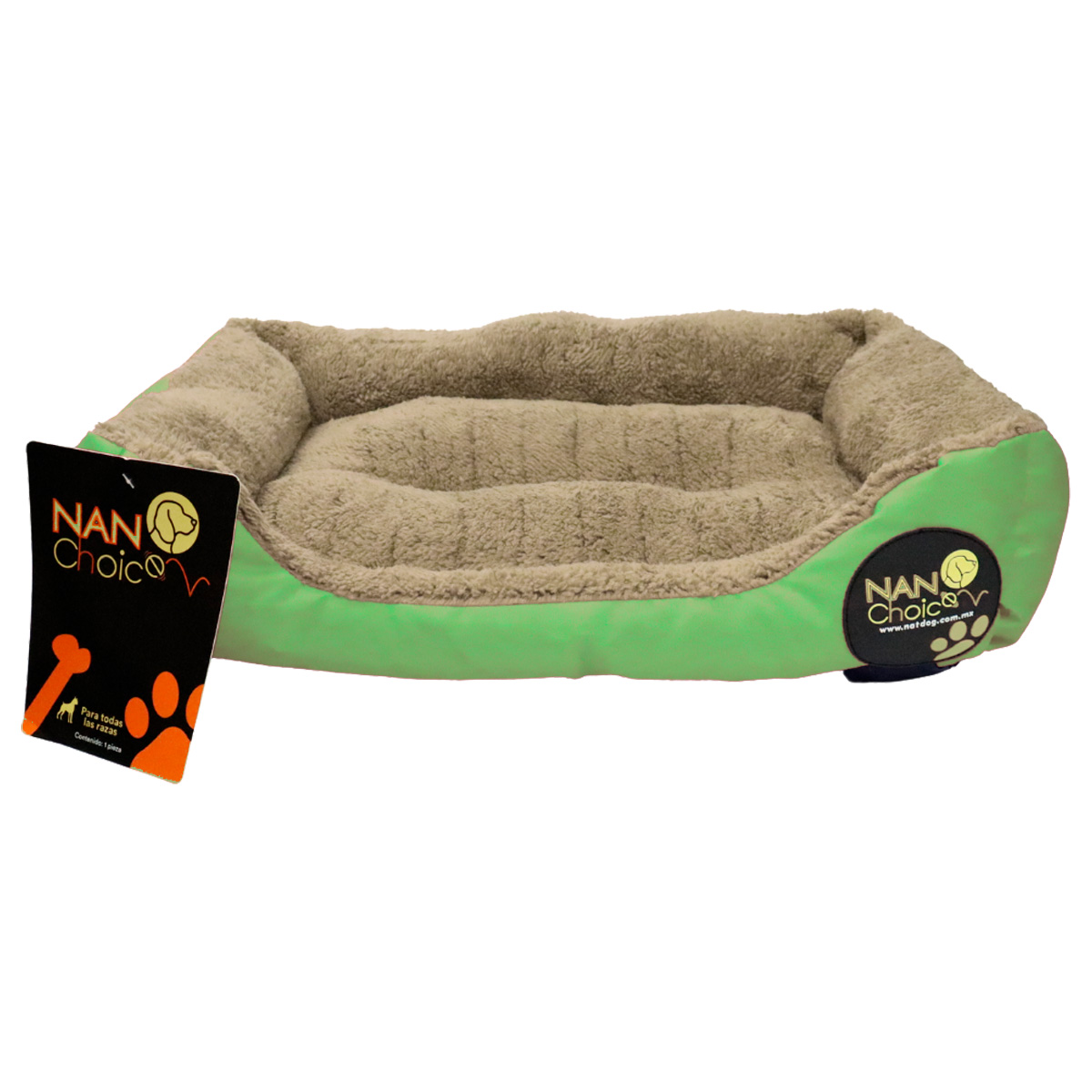 Foto 2 pulgar | Cama para Perro color Verde con Café Tamaño Chica