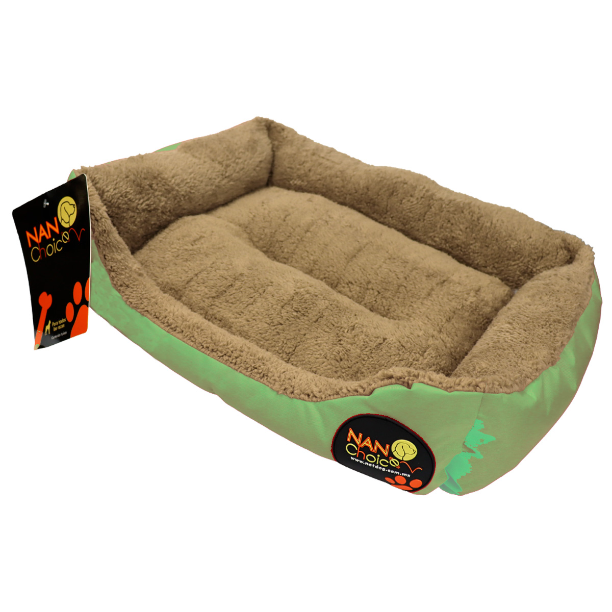 Foto 3 pulgar | Cama para Perro color Verde con Café Tamaño Chica