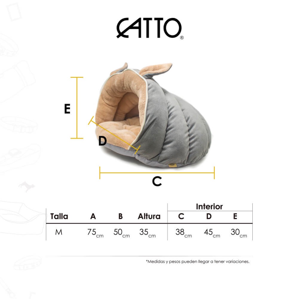 Foto 4 pulgar | Cama para Perro o Gato Jack Pet Relleno 100% P.e.t. color Gris Talla M