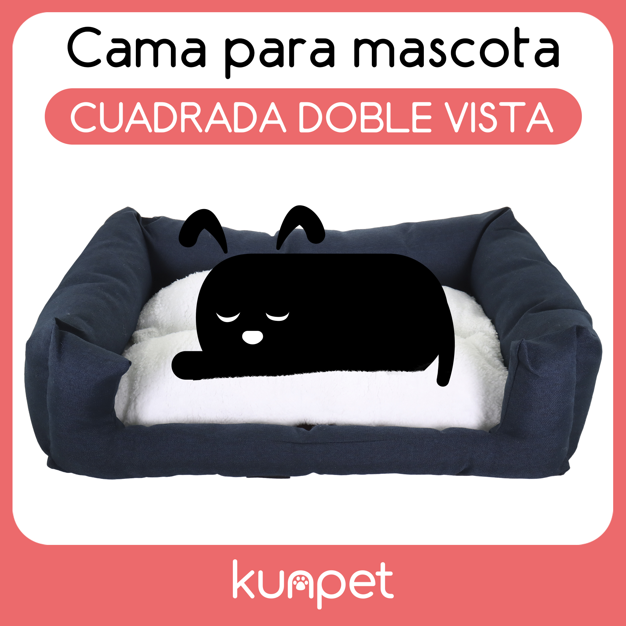 Foto 2 | Cama para Mascota con Doble Vista Kunpet 60 x 40 cm color Azul