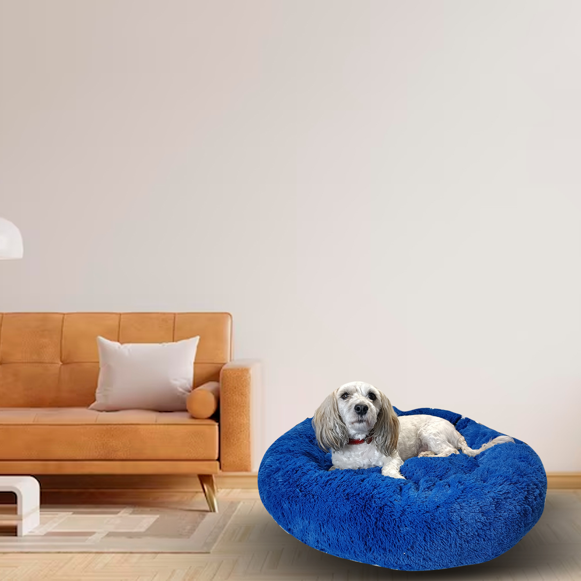 Foto 8 | Cama para Mascotas Lunics color Azul Mediana Confortable Antiestrés