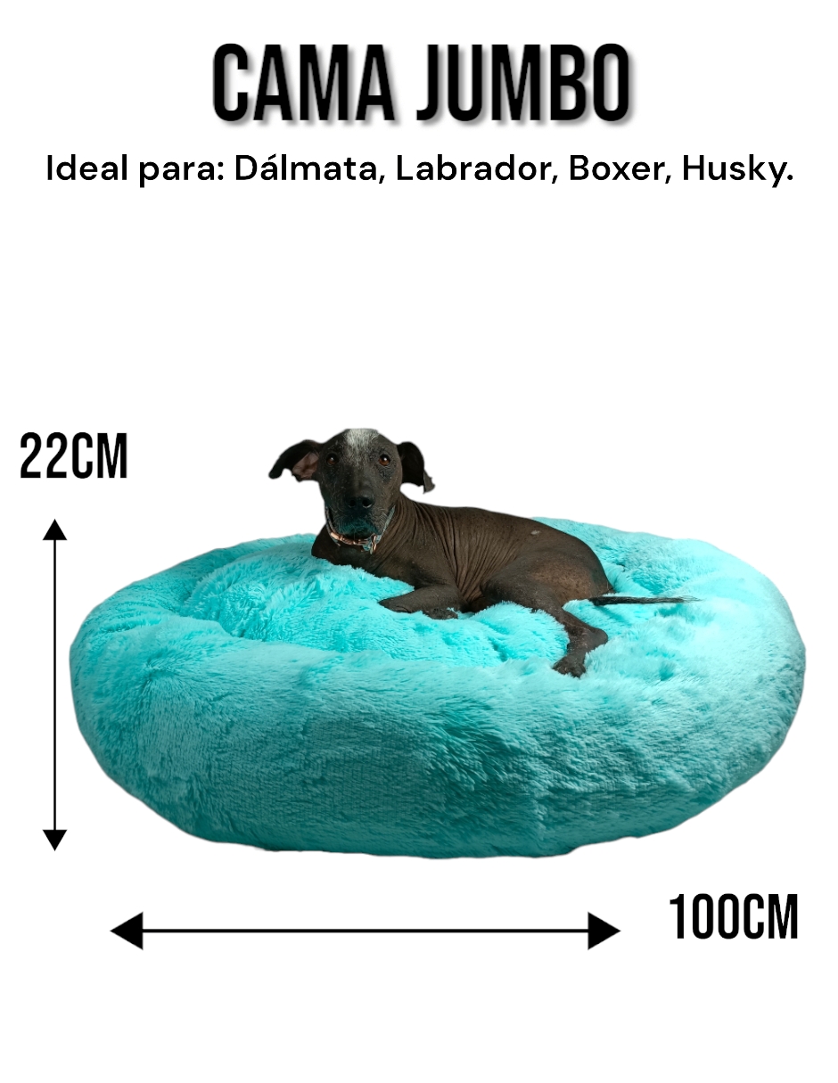 Foto 6 pulgar | Cama para Mascotas Lunics color Verde Jumbo Confortable Antiestrés