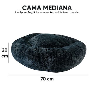 Foto 5 | Cama para Mascotas Lunics color Negro Mediana Confortable Antiestrés