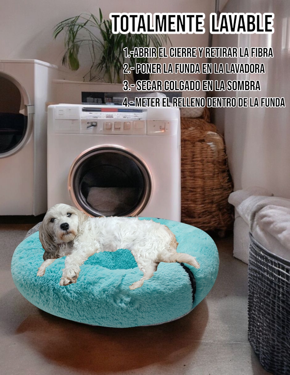 Foto 8 pulgar | Cama para Mascotas Lunics color Verde Mediana Confortable Antiestrés