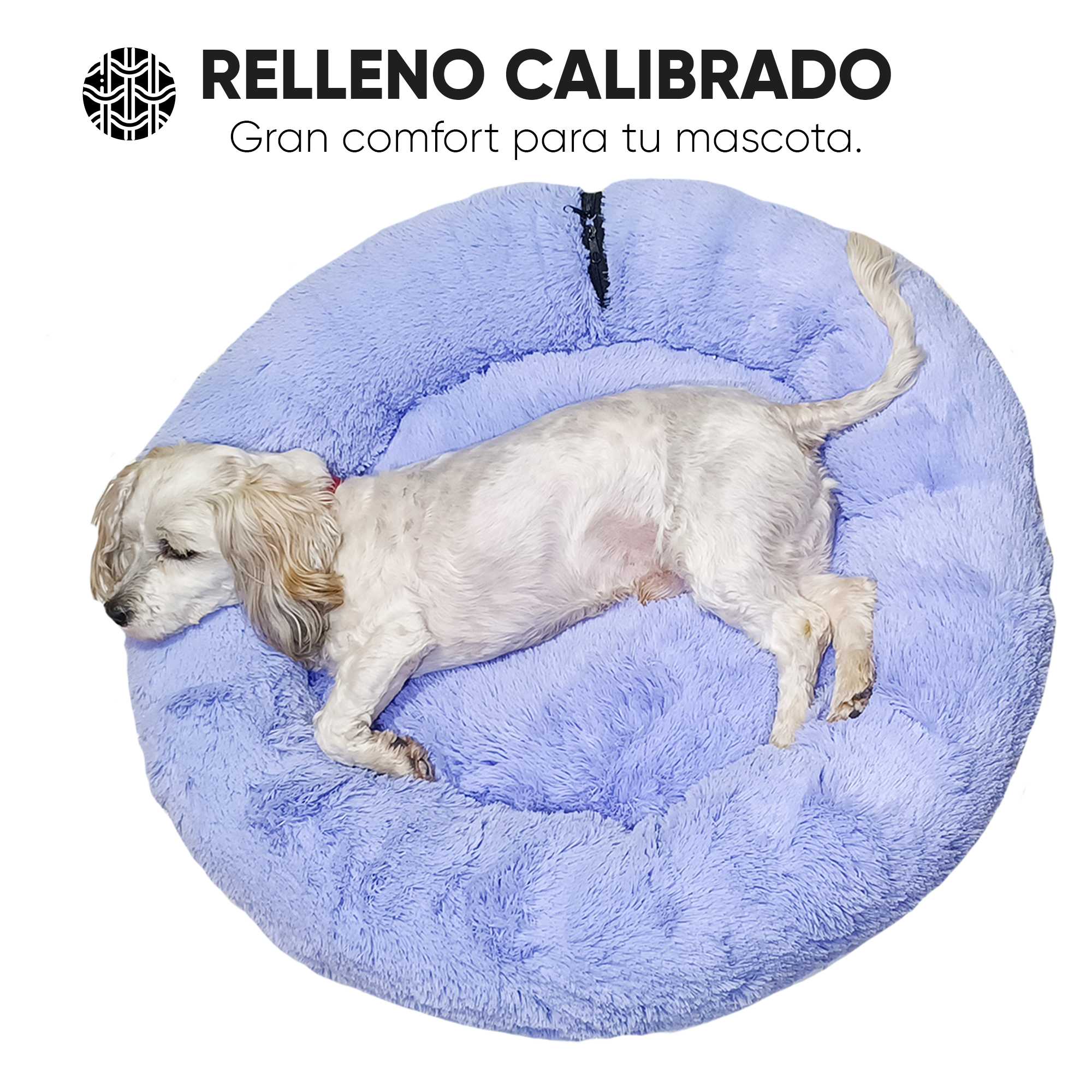 Foto 5 pulgar | Cama para Mascotas Lunics color Púrpura Chica Confortable Antiestrés