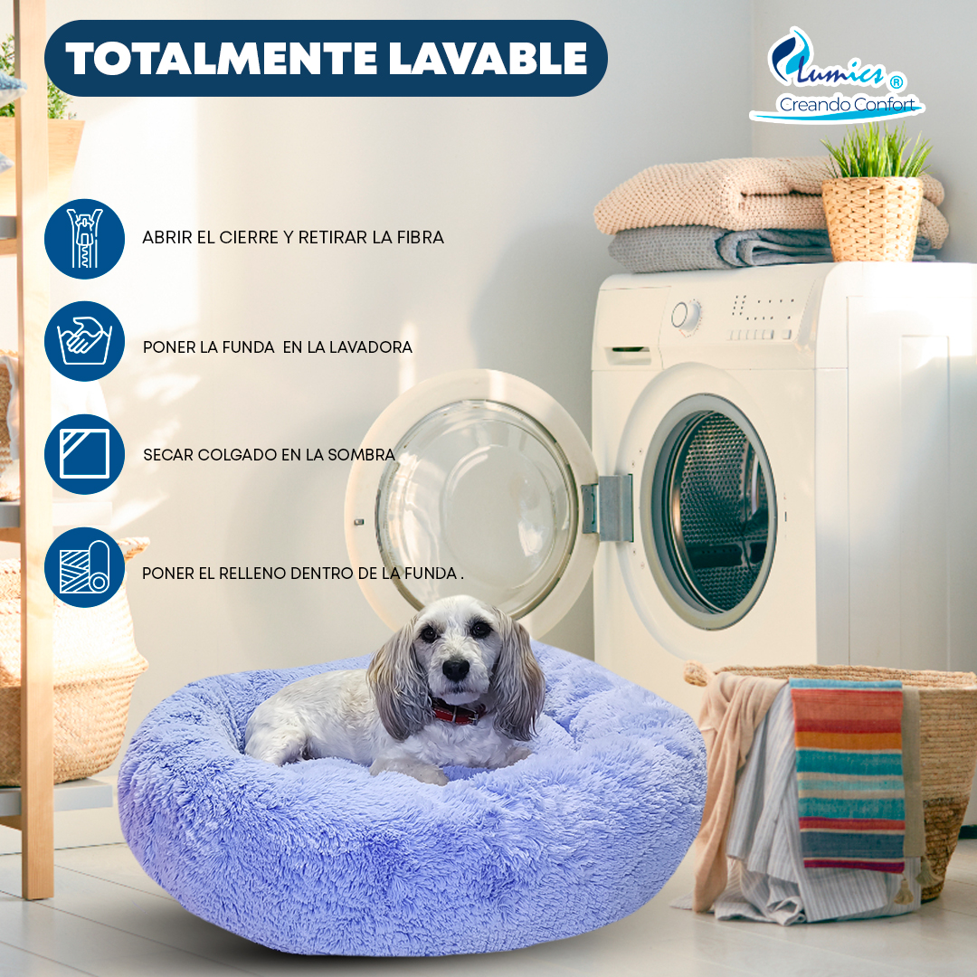 Foto 7 | Cama para Mascotas Lunics color Púrpura Chica Confortable Antiestrés