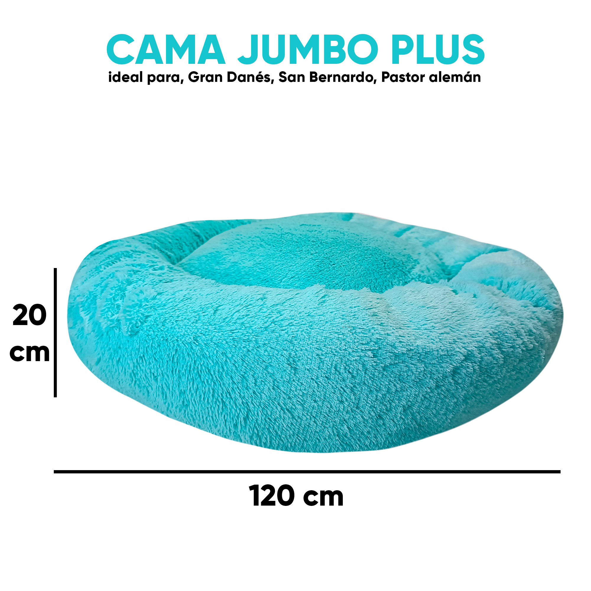 Foto 6 pulgar | Cama para Mascotas Lunics color Verde Jumbo Plus Confortable Antiestrés