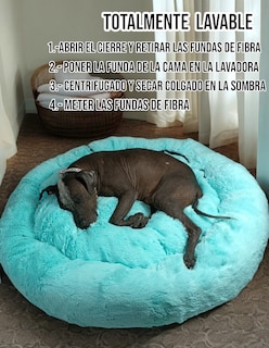 Foto 7 | Cama para Mascotas Lunics color Verde Jumbo Plus Confortable Antiestrés