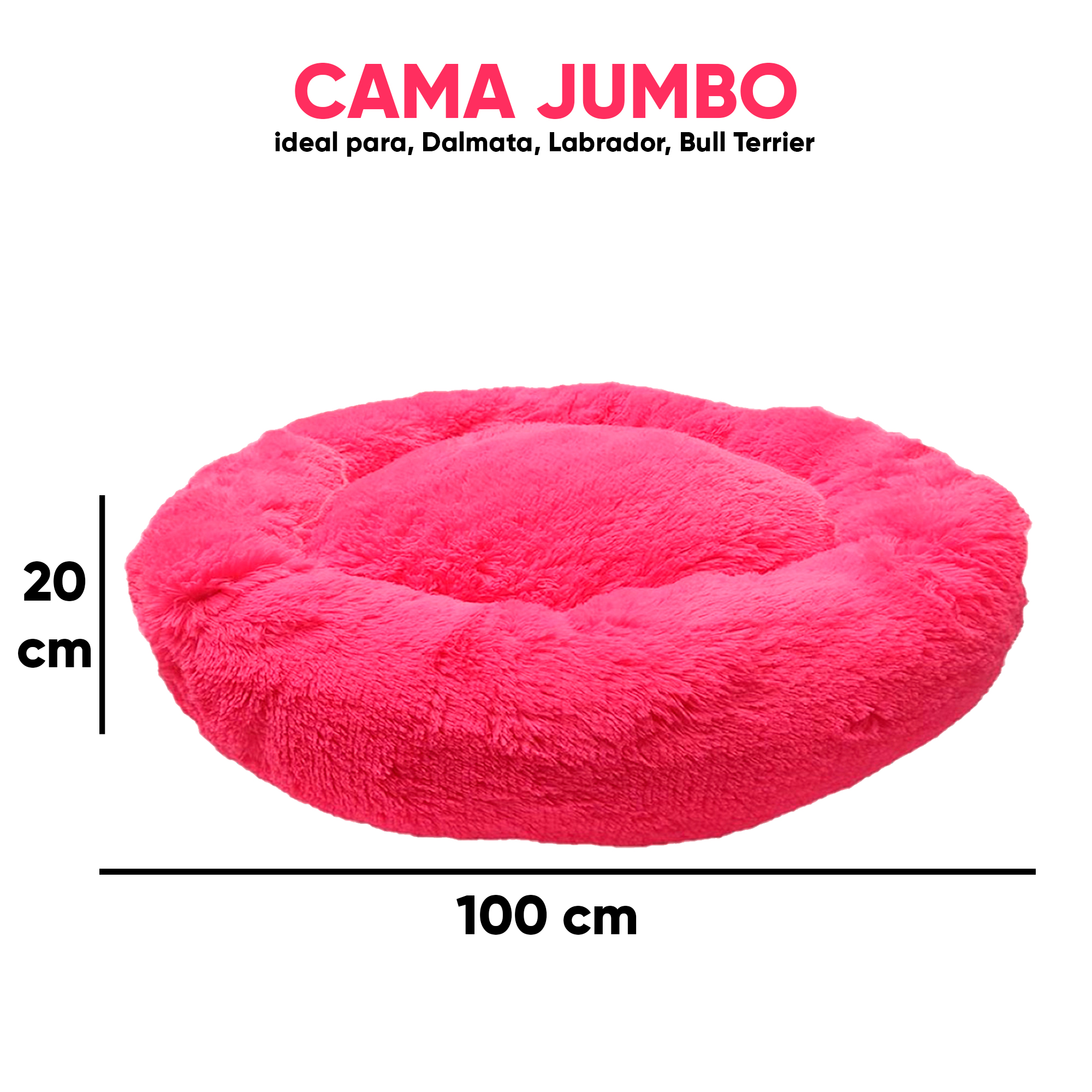 Foto 6 pulgar | Cama para Mascotas Lunics color Rosa Jumbo Confortable Antiestrés