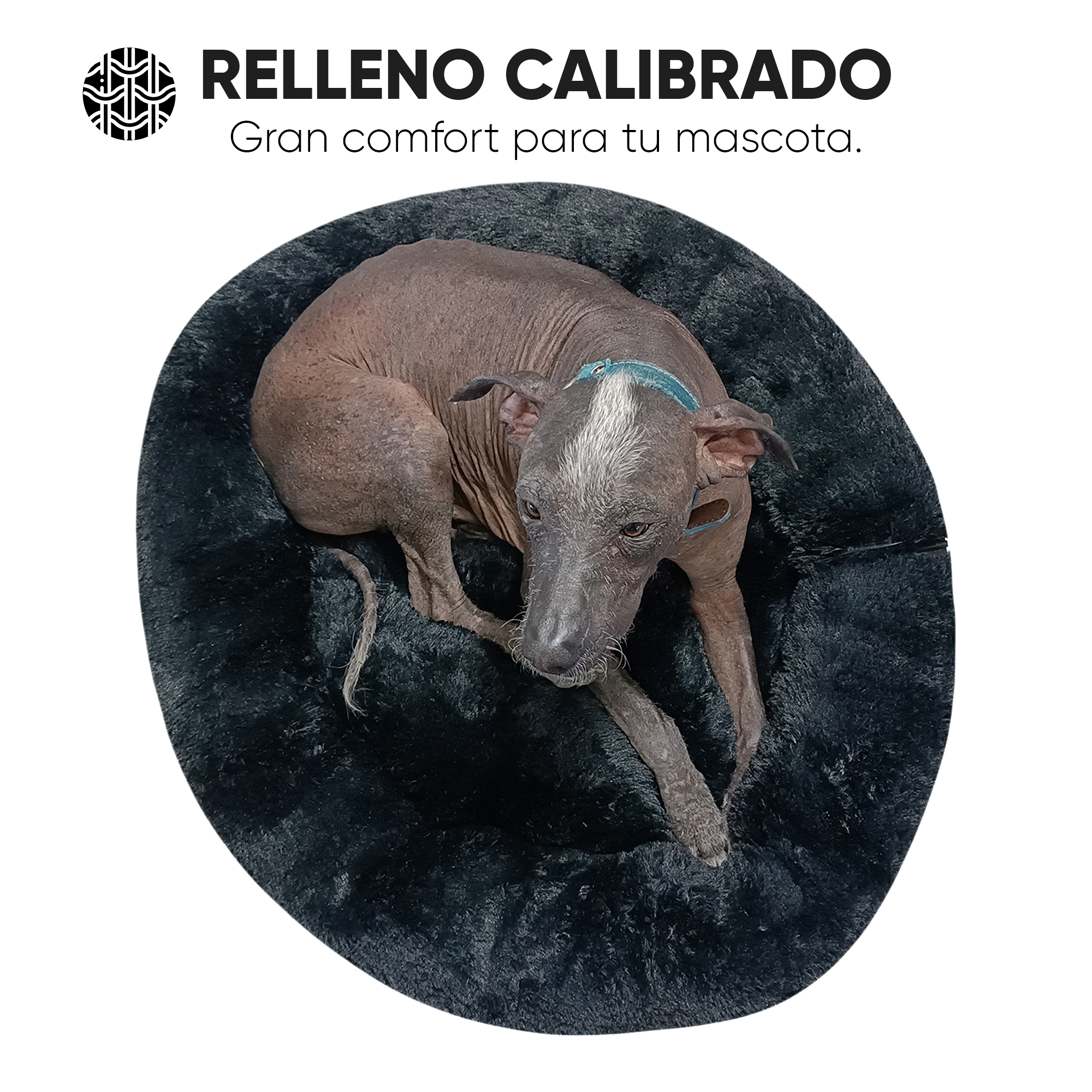 Foto 4 | Cama para Mascotas Lunics color Negro Jumbo Confortable Antiestrés