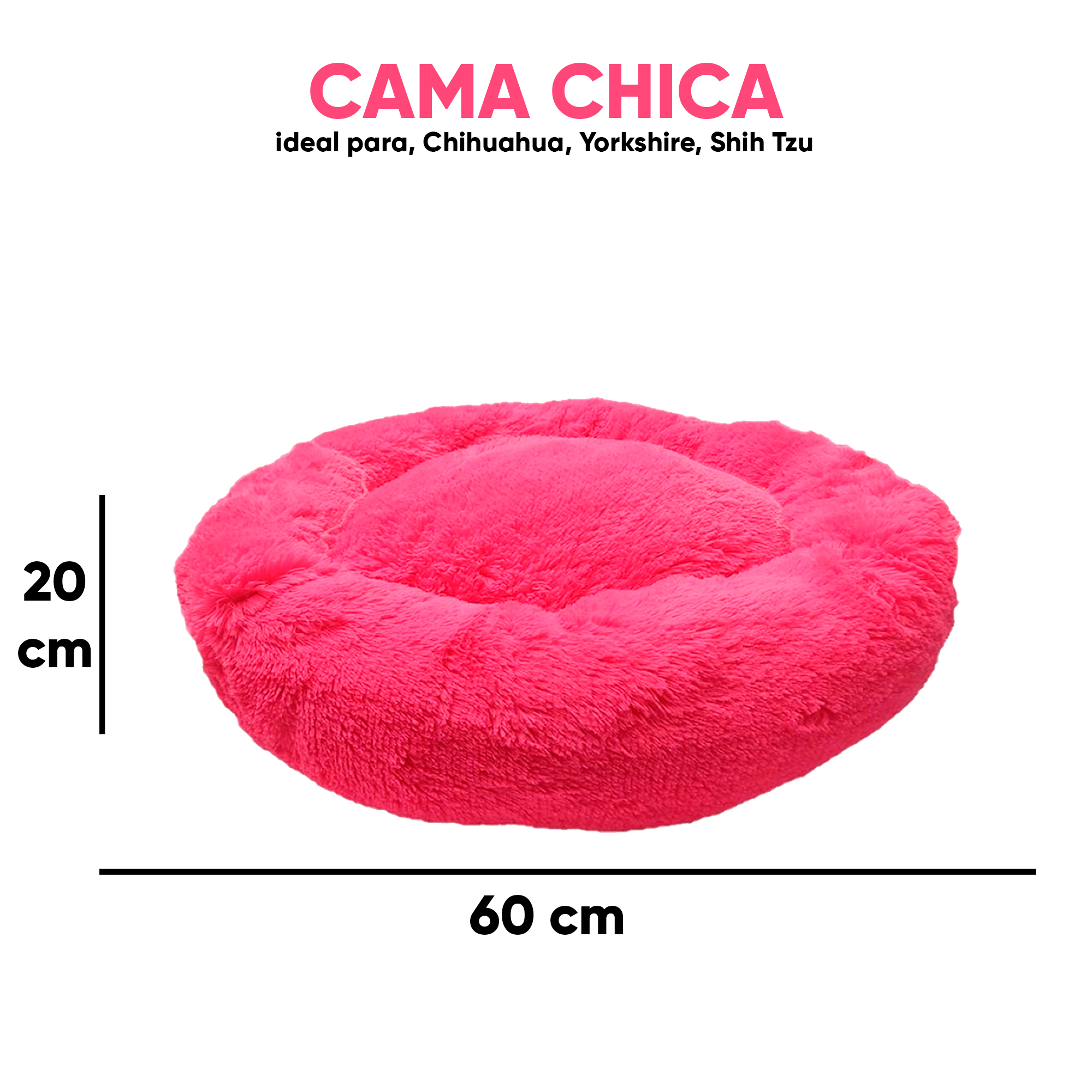 Foto 6 pulgar | Cama para Mascotas Lunics color Rosa Chica Confortable Antiestrés