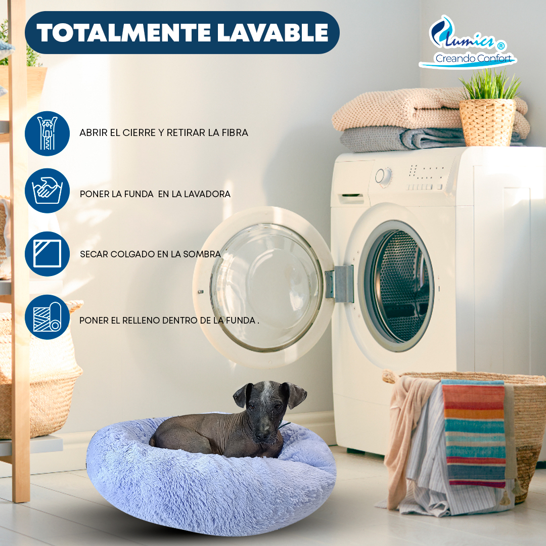 Foto 8 pulgar | Cama para Mascotas Lunics color Púrpura Jumbo Confortable Antiestrés